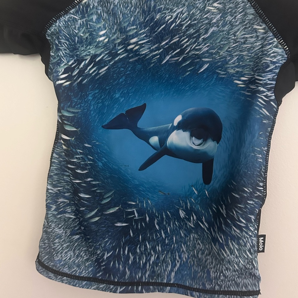 Molo Kids Swim Rashguard - UV protection Blue Ocean Orca - Picture 13 of 14